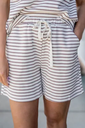 Striped Drawstring Shorts