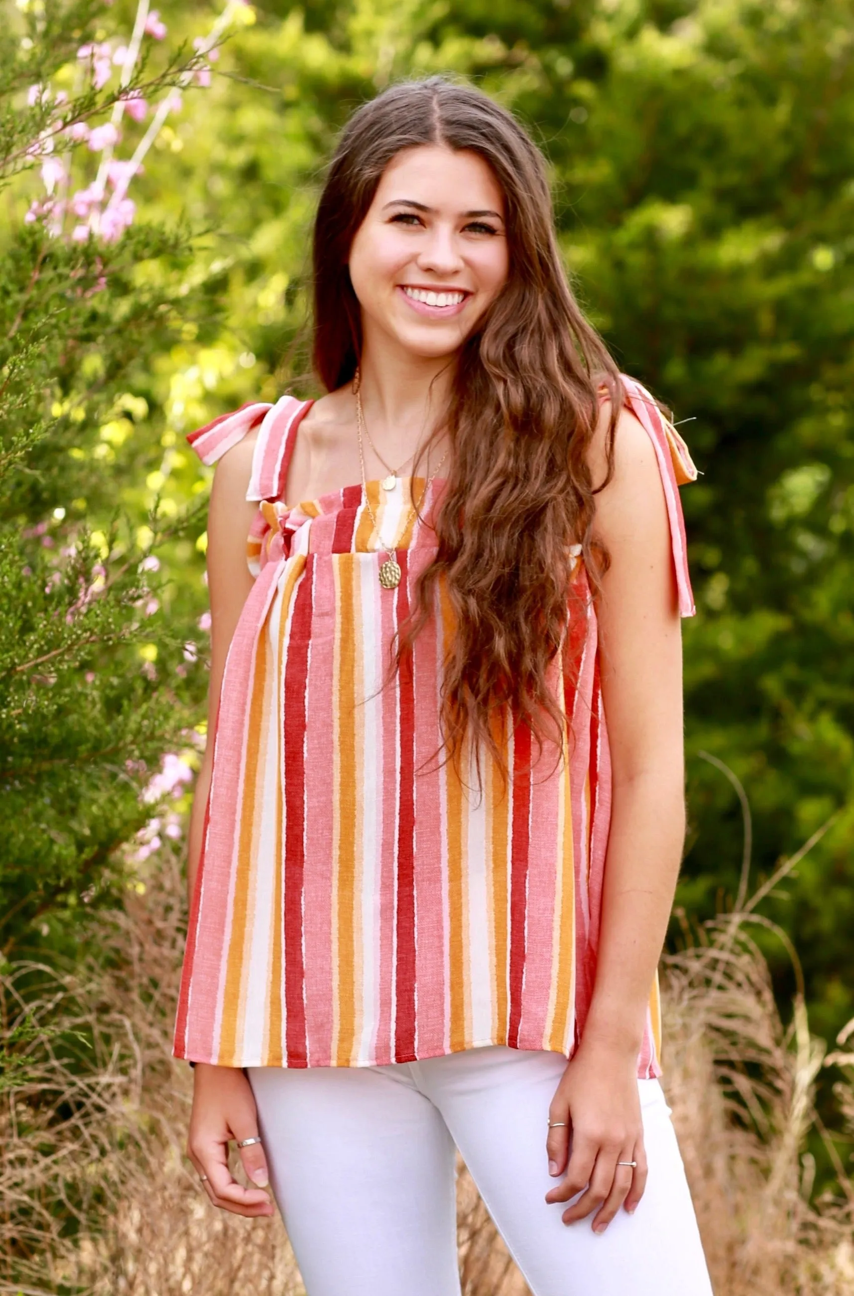 Summer Sunset Tie Top