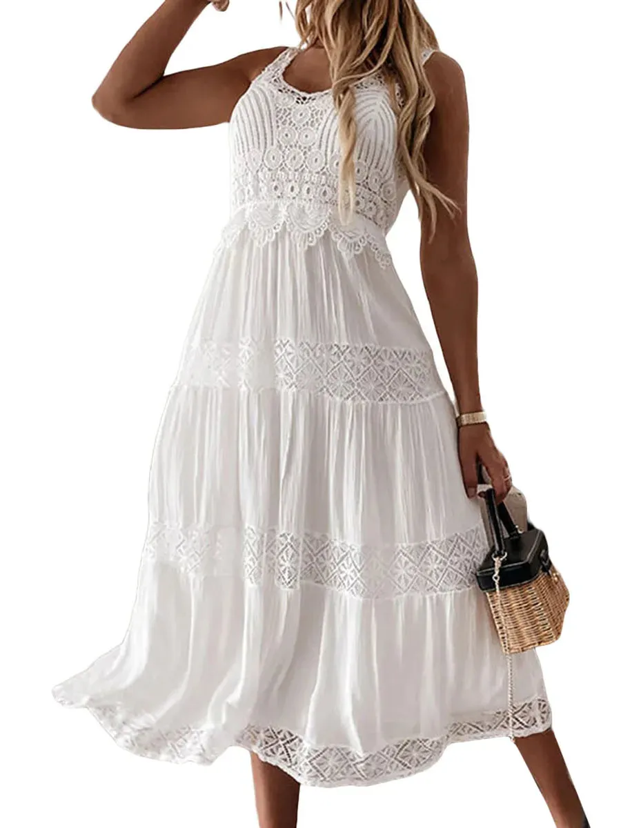 Summer White Dress For Woman 2023 Trendy Casual Beachwear Cover-ups Outfits New Boho Hippie Chic Long Maxi Dresses Elegant Party