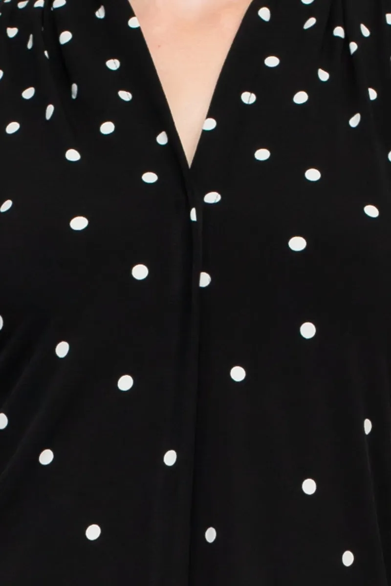 T Tahari Polka Dot Top