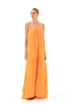 Tank Linen Maxi Dress Orange