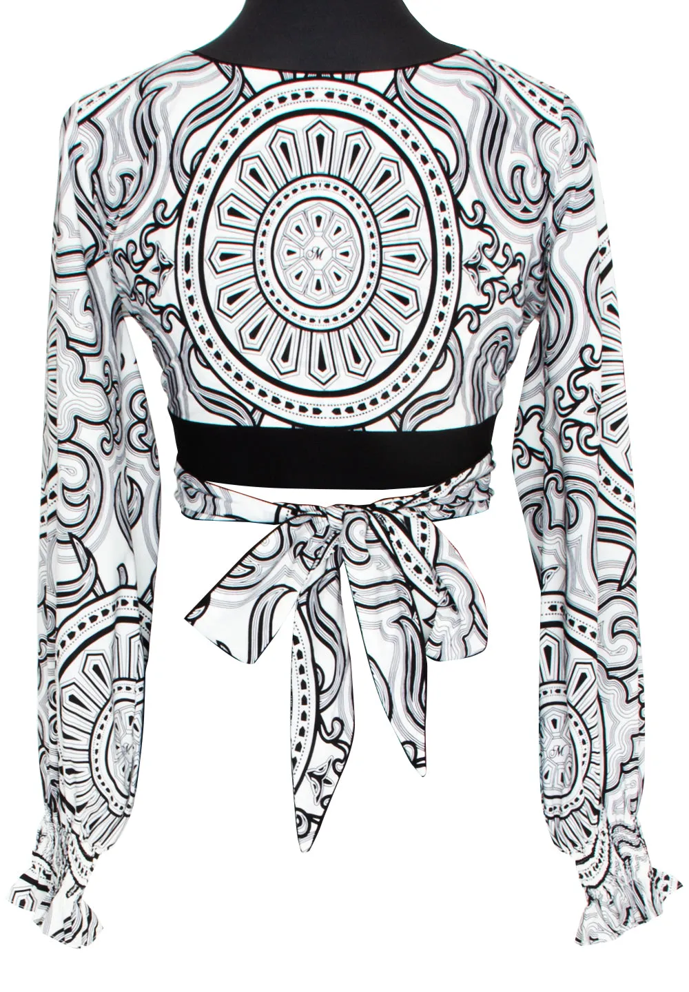 Tribal - Moon Crop Top (Black)