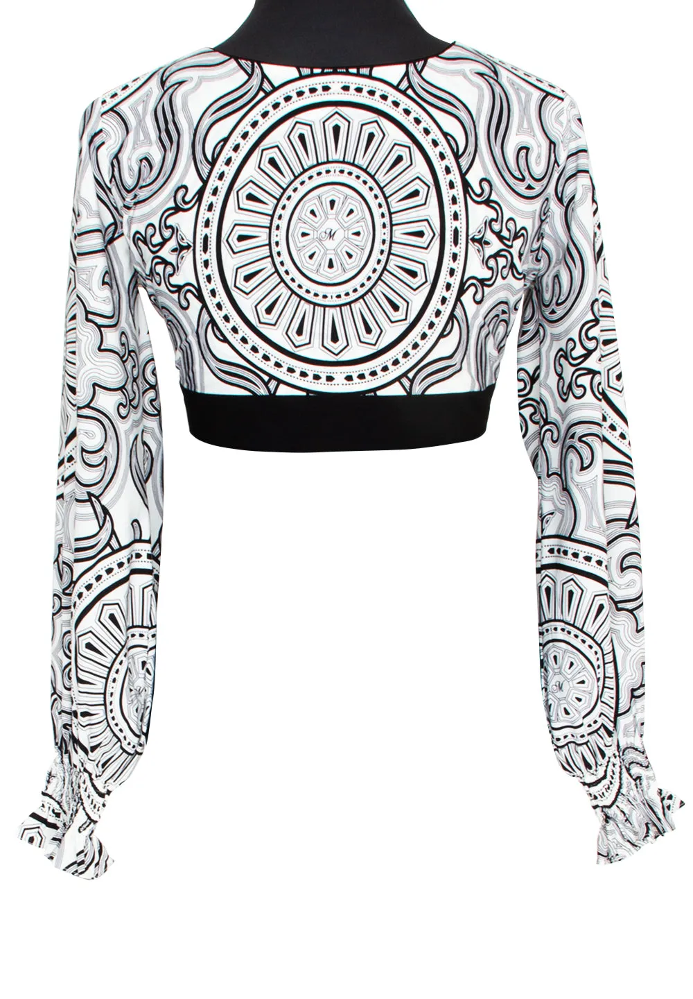 Tribal - Moon Crop Top (Black)