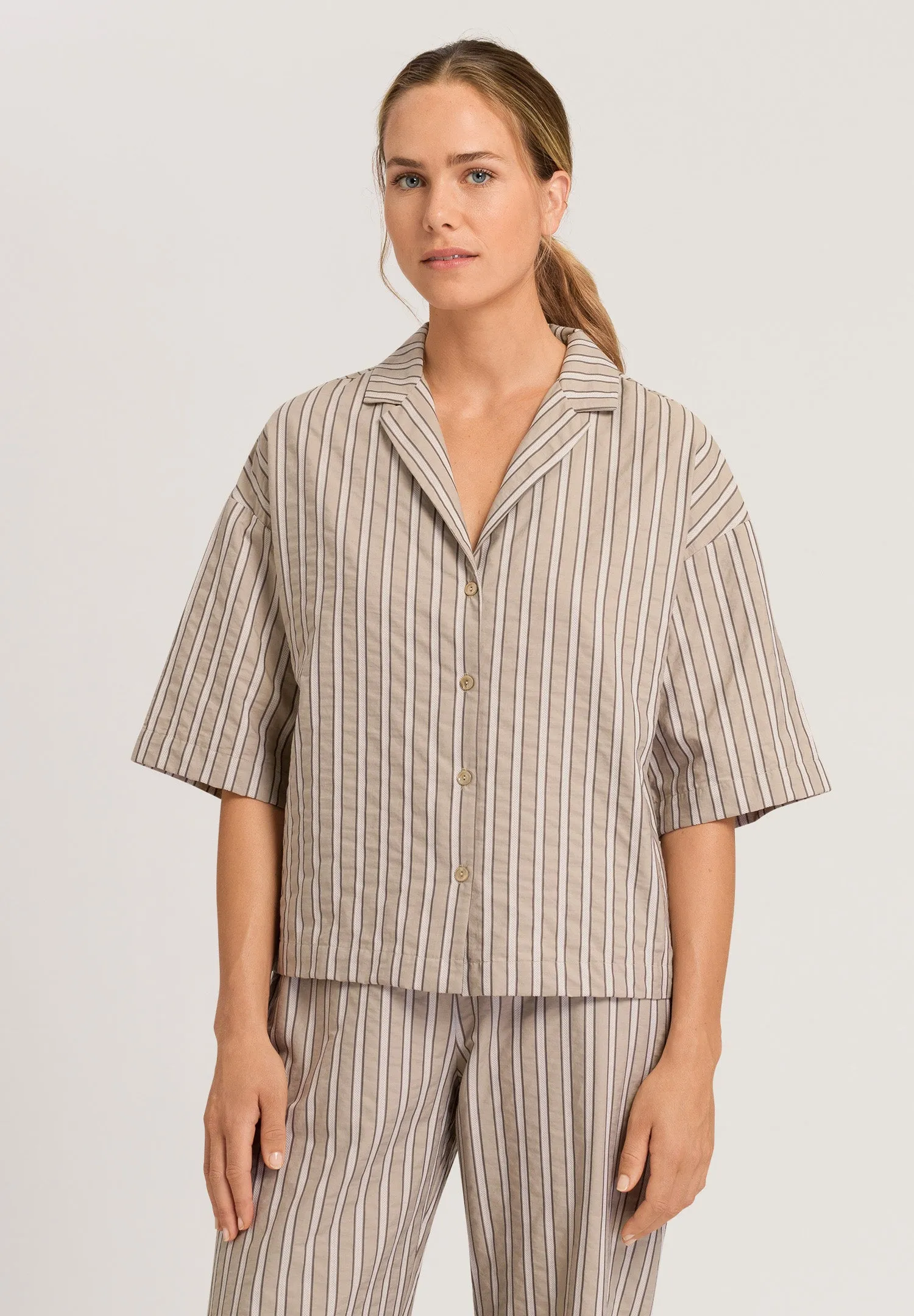 Urban Casuals Notch Collar Shirt | Earthy Stripe 78708-2370